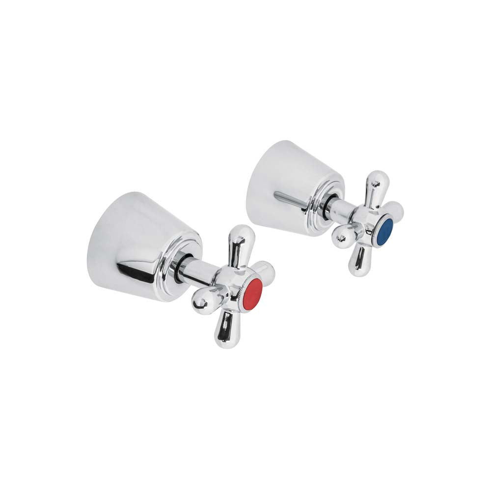 JUEGO 2 PIEZAS MANERALES GRANDES CRUCETA EMPOTRAR FOSET AQUA