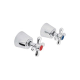 JUEGO 2 PIEZAS MANERALES GRANDES CRUCETA EMPOTRAR FOSET AQUA