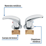 JUEGO 2 LLAVES DE EMPOTRAR ROSCABLES TIPO PALANCA FOSET AQUA