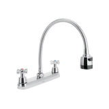 MEZCLADORA INOXIDABLE 8" PARA FREGADERO FLEXIBLE LLAVE TIPO CRUCETA FOSET AQUA