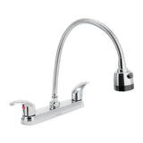 MEZCLADORA INOXIDABLE 8" PARA FREGADERO FLEXIBLE LLAVE TIPO PALANCA FOSET AQUA