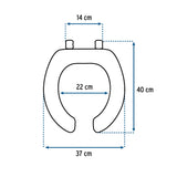 ASIENTO ECONOMICO PARA WC 35 CM BLANCO MCA TRUPER FOSET