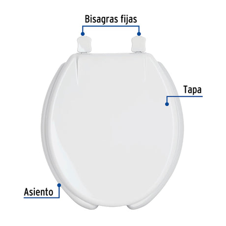 ASIENTO PARA WC 40 CM BLANCO FOSET AQUA