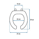 ASIENTO PARA WC 40 CM BLANCO FOSET AQUA