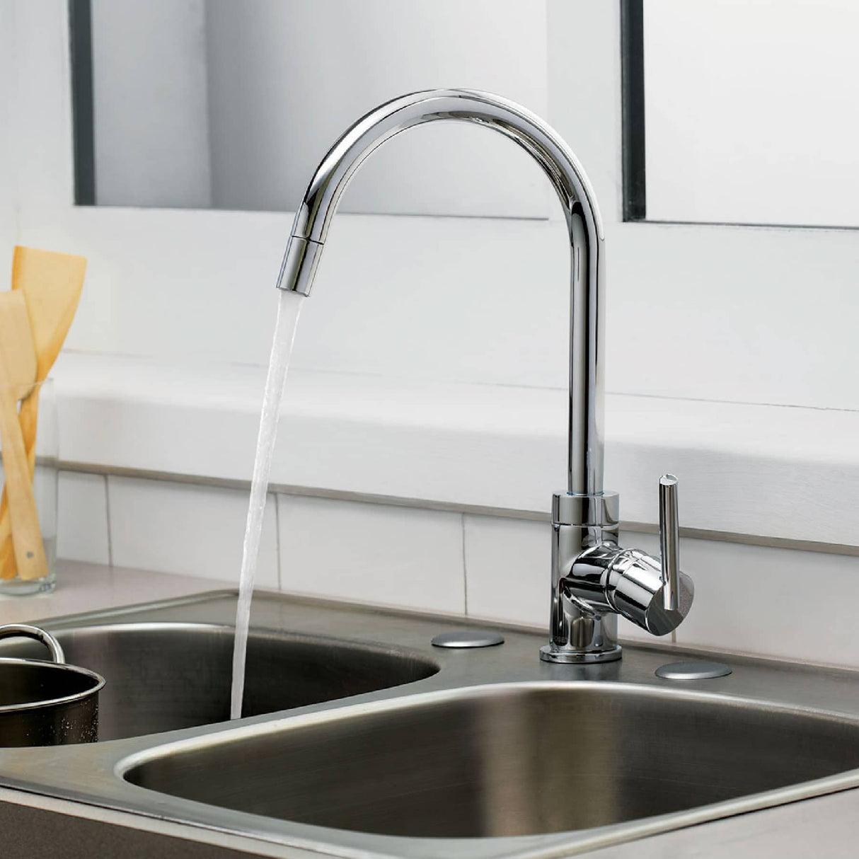 MEZCLADORA PARA FREGADERO CON MANGUERA EXTRAIBLE FOSET ELEMENT