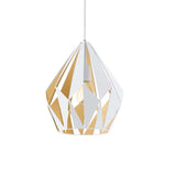 LAMP COLGANTE TIPO DIAMANTE MEDIANA ACERO ORO/MIEL E27 (NO INCLUIDA) CARLTON 1 EGLO