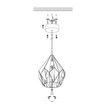 LAMP COLGANTE TIPO DIAMANTE MEDIANA ACERO ORO/MIEL E27 (NO INCLUIDA) CARLTON 1 EGLO