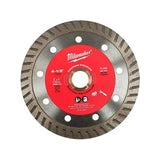 DISCO PARA METAL MADERA CONCRETO DIAMANTADO TURBO PREMIUM DE 4 1/2" MILWAUKEE