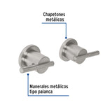 CAJA CON 2 MANERALES ACABADO SATÍN PARA REGADERA FOSET ELEMENT