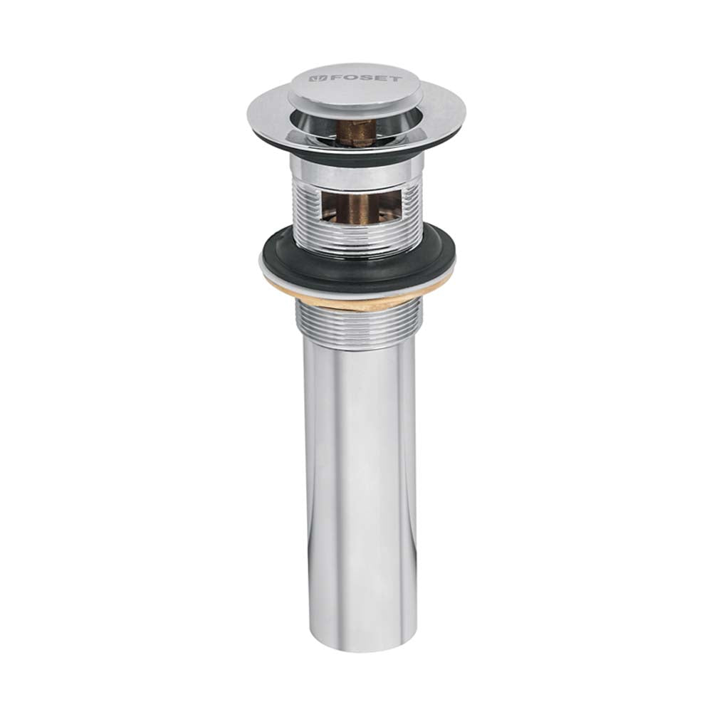CONTRA P/LAVABO CON REBOSADERO SISTEMA PUSH CROMO 1-1/4" MCA TRUPER FOSET