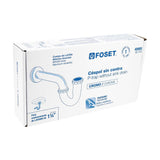 CESPOL P/LAVABO DE LATON SIN CONTRA CROMO 1-1/4" MCA TRUPER FOSET