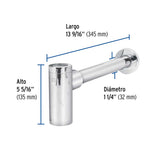 CESPOL DE BOTE P/LAVABO MINIMALISTA S/CONTRA CROMO 1-1/4" MCA TRUPER FOSET
