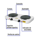 PARRILLA ELECTRICA DE DOBLE DISCO PAEL-2CD TRUPER VOLTECK