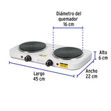 PARRILLA ELECTRICA DE DOBLE DISCO PAEL-2CD TRUPER VOLTECK