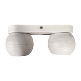 LUMINARIO REDONDO P/ PARED  2XGU10LED 3W 110-265V 3000K ACABADO ALUMINIO BLANCO MCA CLASS *** EXHIBIDO ***