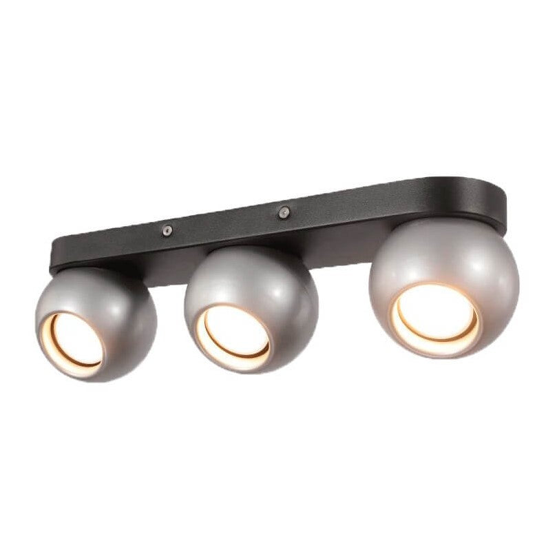 LUM PARED/TECHO 3 LUCES GU10 LED 3X3W 3000K SATIN/NEGRO CLASS *** H.A.E. 2021 ***