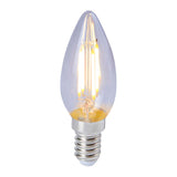 FOCO LED TECNOLITE TIPO VELA FILAMENTO ATENUABLE 4.5W LUZ SUAVE CÁLIDA BASE E12