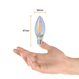 FOCO LED TECNOLITE TIPO VELA FILAMENTO ATENUABLE 4.5W LUZ SUAVE CÁLIDA BASE E12