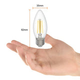 FOCO VELA C35 LED FILAMENTO 4.5 W IRC 80 LUZ CALIDA BRILLANTE BASE E27 ATENUABLE 4DEICLEDF30VC80