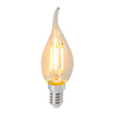 FOCO LED TECNOLITE TIPO FLAMA FILAMENTO ***NO ATENUABLE*** 4.5W LUZ SUAVE CÁLIDA BASE E12