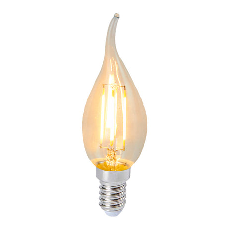 FOCO LED TECNOLITE TIPO FLAMA FILAMENTO ***NO ATENUABLE*** 4.5W LUZ SUAVE CÁLIDA BASE E12