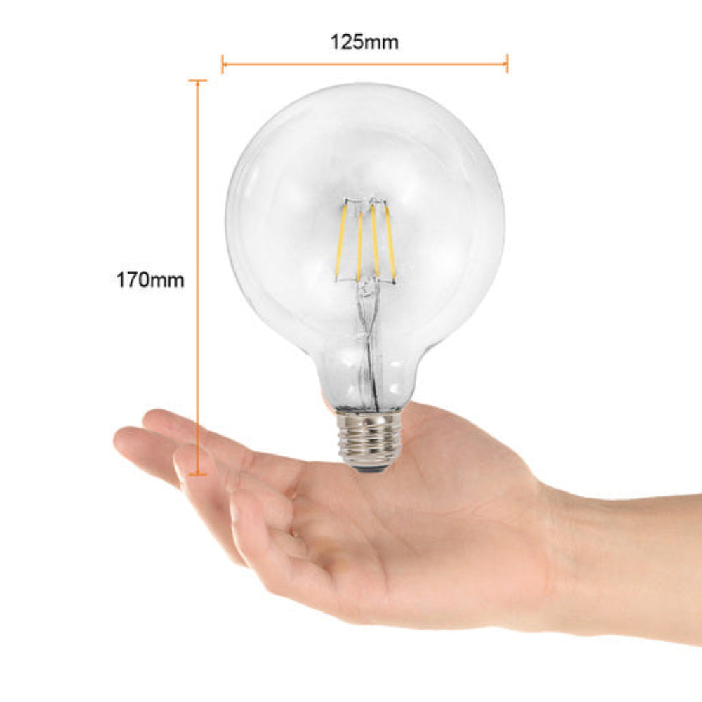 FOCO GLOBO G125 LED FILAMENTO 4.5 W LUZ CALIDA SUAVE BASE E27 NO ATENUABLE
