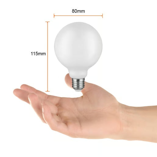 FOCO GLOBO G80 LED FILAMENTO 4.5 W IRC 90 LUZ CALIDA BRILLANTE BASE E27 ATENUABLE