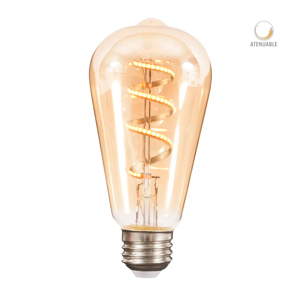FOCO LED TECNOLITE VINTAGE FILAMENTO ATENUABLE 4.5W LUZ SUAVE CÁLIDA BASE E27 4DST21LEDFT27VA