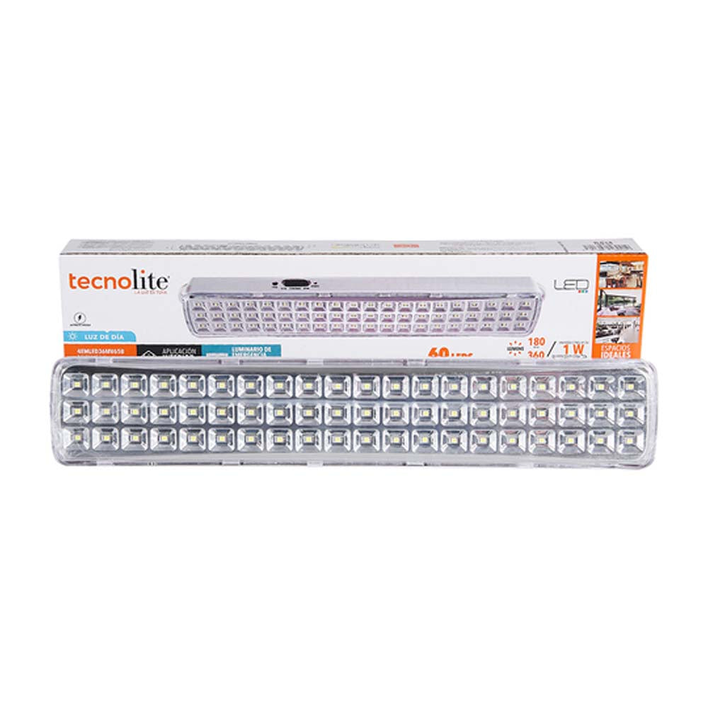 LÁMPARA DE EMERGENCIA LED TECNOLITE MEBSUTA II RECARGABLE 1W LUZ DE DÍA PORTÁTIL LED INTEGRADO
