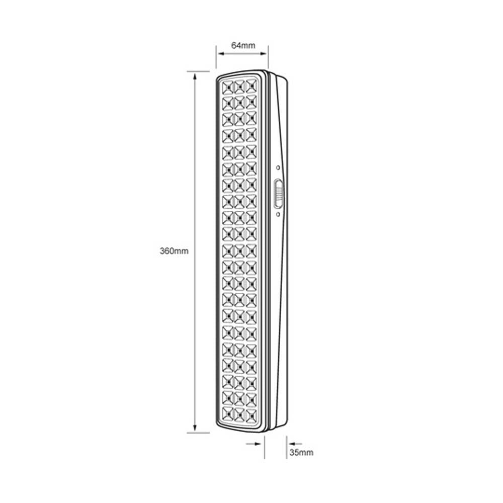 LÁMPARA DE EMERGENCIA LED TECNOLITE MEBSUTA II RECARGABLE 1W LUZ DE DÍA PORTÁTIL LED INTEGRADO