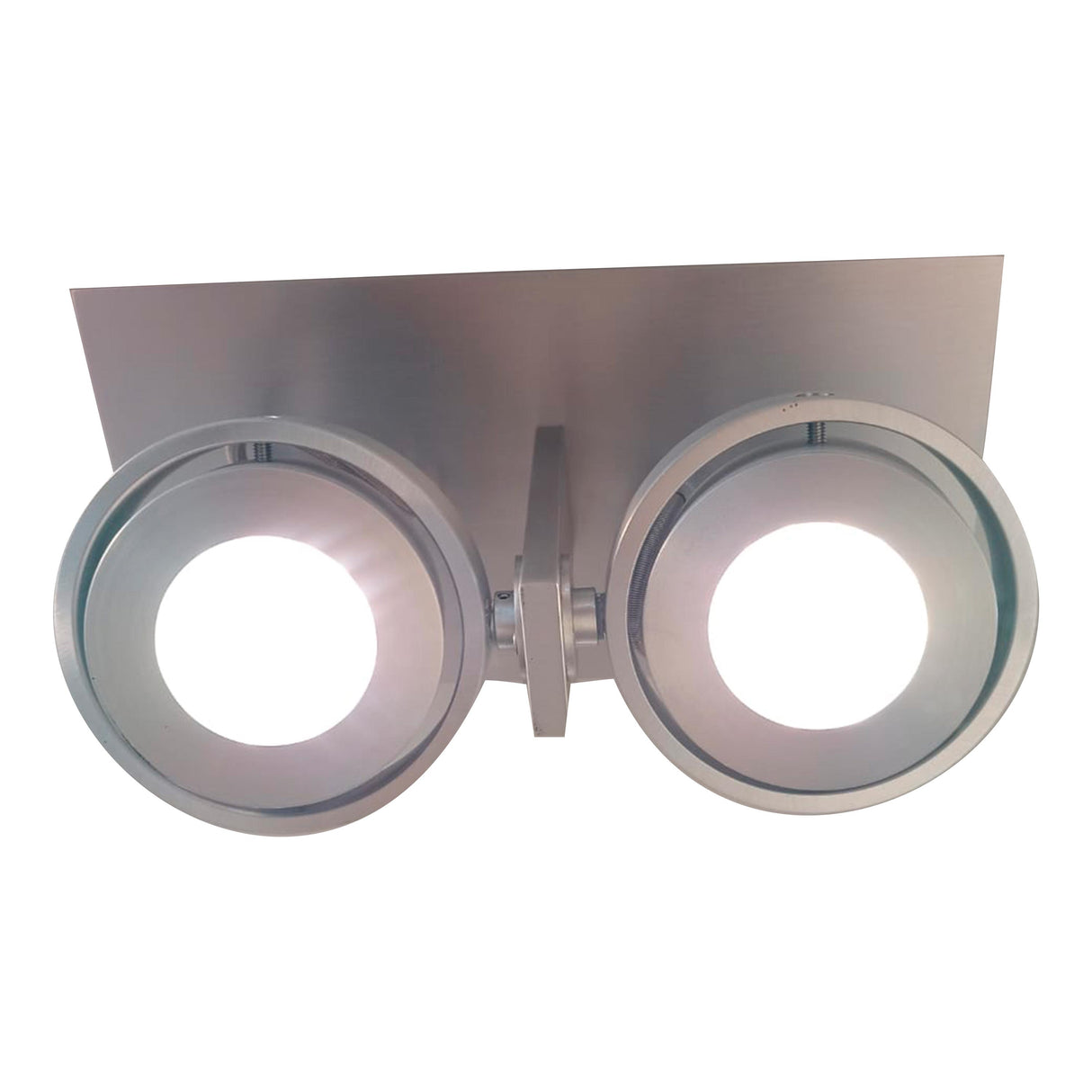 LUMINARIO CANOPE 2 LUCES GU10 LED 2X3W 110-130V 3000K SATIN CLASS *** H.A.E. 2021 ***