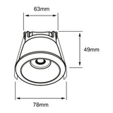 LUMINARIO INT. EMPOT. TECHO 4W/100-240V. 3000K BLANCO LUZ SUAVE CALIDA KALAUSI I ***TECNOLITE HAE***