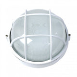 LUMINARIO SOBREPONER NAUTICA REDONDA E27 GDE CON GUARDA BLANCA CALUX