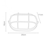 LUMINARIA PARA MURO CALUX 60W 127V IP44 E27 ACABADO NEGRO