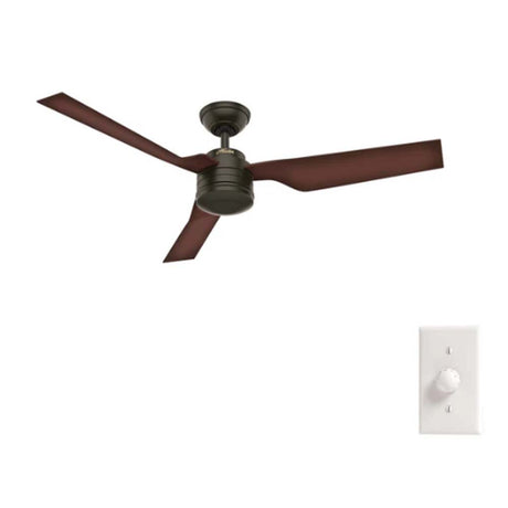 VENTILADOR TECHO 3 ASPAS 52 PULGADAS CABO FRIO COLOR NUEVO BRONCE 50258 HUNTER