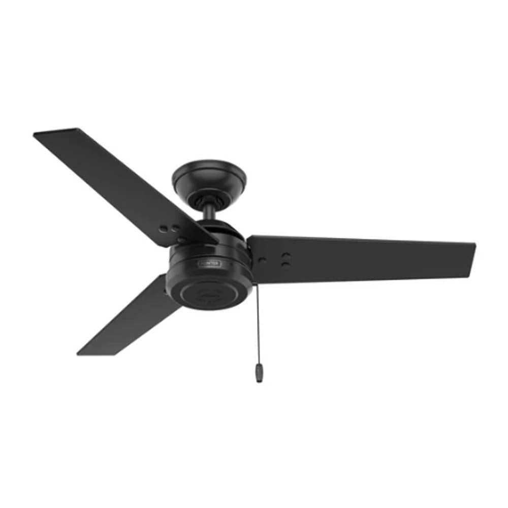 VENTILADOR TECHO 3 ASPAS 44 PULGADAS CASSIUS OUTDOOR NEGRO MATE 50260 HUNTER