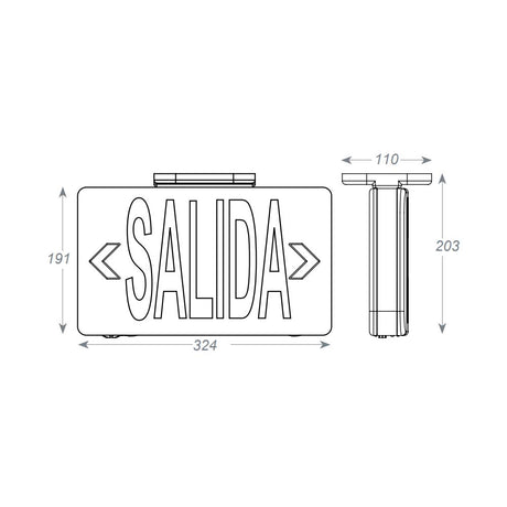 LUMINARIA DE SALIDA ESTEVEZ VERDE