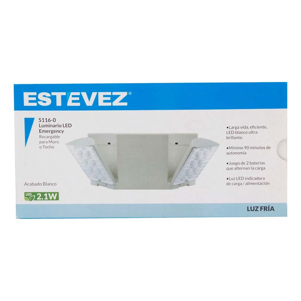 LUMINARIA LED ESTEVEZ DE EMERGENCIA RECARGABLE