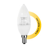 SLP LED VELA 4W 100-240V E14 3000K TRANSPARENTE 15000H C MCA PHILCO *** HA. LUMI ***