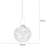 SLP LUMINARIO DECORATIVO PARA SUSPENDER BASE E26 ACABADO NEGRO ACABADO DE HIERRO MCA PHILCO