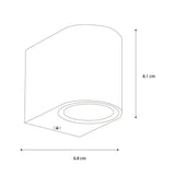 SLP LUMINARIO DECORATIVO A MURO CON 1 BASE GU10 LUZ DIRECTA MCA PHILCO