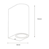 SLP LUMINARIO DECORATIVO A MURO CON 2 BASES GU10 LUZ DIRECTA MCA PHILCO