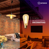 SLP LAMPARA INCANDESCENTE DECORATIVO 40W ST64 MCA PHILCO *** HAE ***