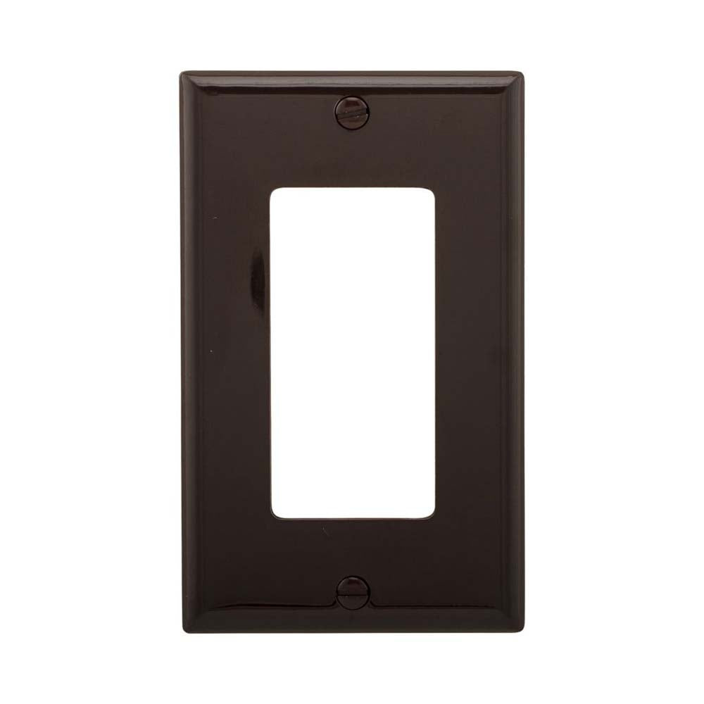 PLACA 1 MODULO DECORATOR NYLON CAFE CON TORNILLO