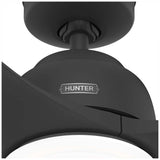 VENTILADOR TECHO 3 ASPAS 52 PULGADAS CON LUZ LED GALLEGOS NEGRO MATE 51585 HUNTER