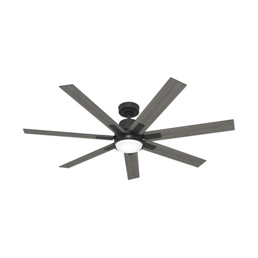 VENTILADOR TECHO 7 ASPAS 60 PULGADAS LED LOFLI NEGRO MATE 51801 HUNTER