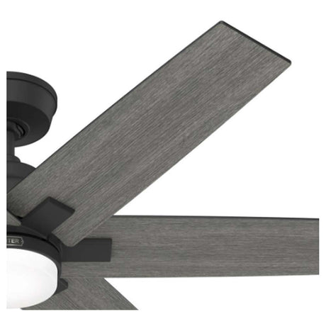 VENTILADOR TECHO 6 ASPAS 52 PULGADAS LED NEGRO MATE AEROEXPRESS 51999 HUNTER