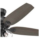VENTILADOR TECHO 5 ASPAS 42 PULGADAS LED NEGRO MATE 52151 HUNTER