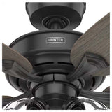 VENTILADOR TECHO 5 ASPAS 42 PULGADAS LED NEGRO MATE 52151 HUNTER