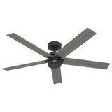VENTILADOR TECHO 5 ASPAS 52 PULGADAS BURTON EXTERIOR COLOR NEGRO MATE 52247 HUNTER